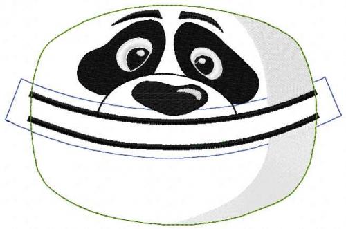 More information about "Panda applique needle bar free embroidery design"