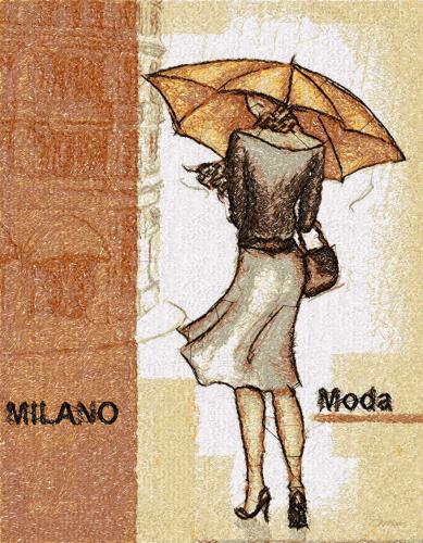 More information about "Milano, Woman, Rain photo stitch free embroidery design"