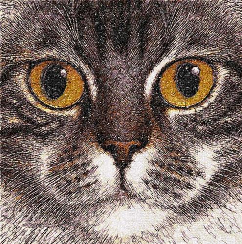 More information about "Cat photo stitch free embroidery design 12"