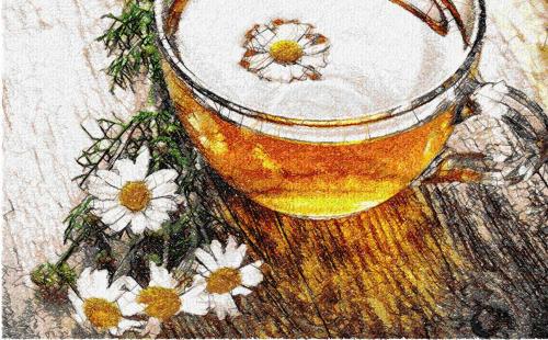 More information about "Chamomile tea photo stitch free embroidery design"