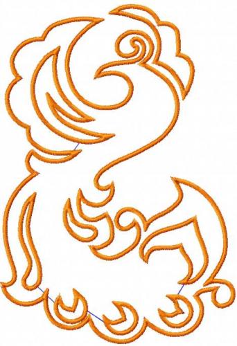 More information about "Firebird applique free embroidery design"