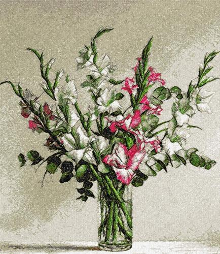 More information about "Gladiolus photo stitch free embroidery design"