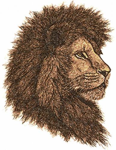 More information about "Lion photo stitch free embroidery design"