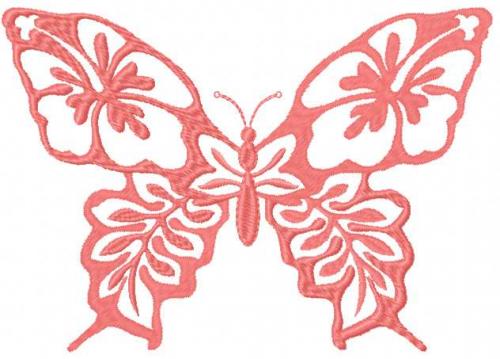 More information about "Pink butterfly free embroidery design"