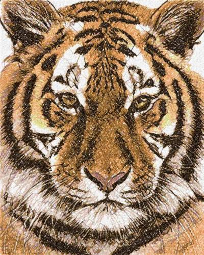 More information about "Tiger photo stitch free embroidery design 9"