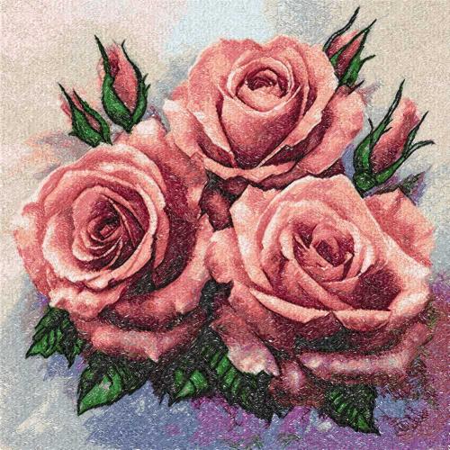 More information about "3 roses photo stitch free embroidery design"