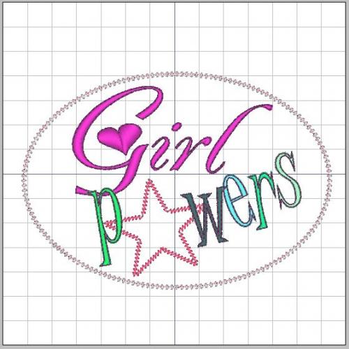 More information about "Escutcheon girl powers free embroidery design"