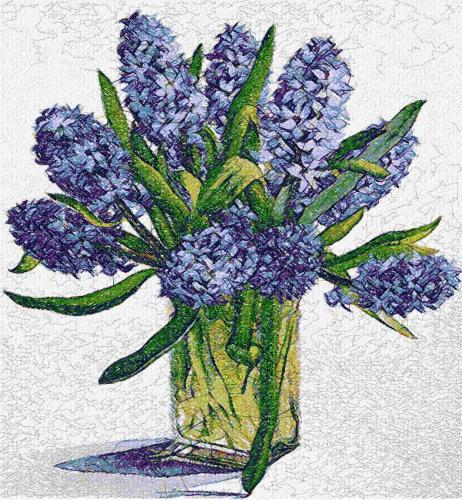 More information about "Hyacinths photo stitch free embroidery design"