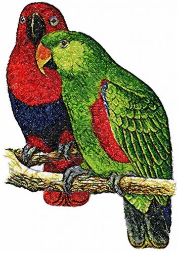 More information about "Two parrots photo stitch free embroidery design"