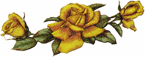 More information about "Yellow roses photo stitch free embroidery design 3"