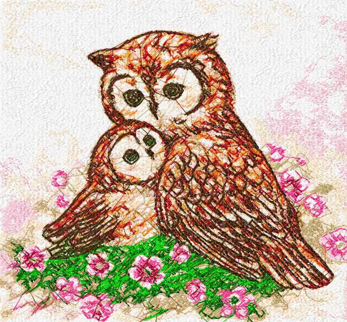 Download Owls family photo stitch free embroidery design - Free ...
