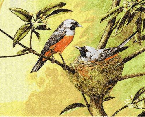 More information about "Two birds photo stitch free embroidery design"