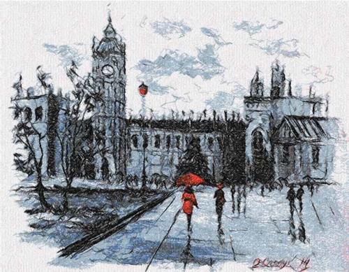 More information about "City and rain photo stitch free embroidery design"