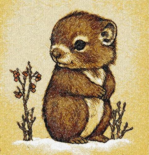 More information about "Cute little hamster photo stitch free embroidery design"