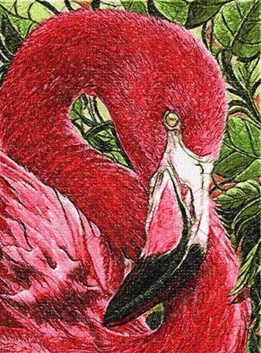 More information about "Flamingo photo stitch free embroidery design"