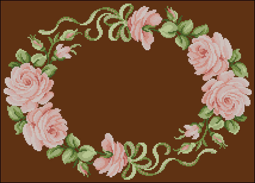 Rose cross stitch pattern free embroidery design - Machine embroidery  community