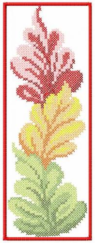 More information about "Autumn leaves cross stitch free embroidery design"