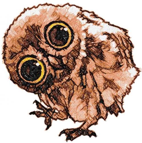 More information about "Cute little owl photo stitch free embroidery design"