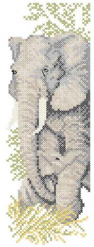More information about "Elephant cross stitch free machine embroidery design 2"