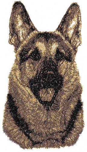 More information about "German Shepherd photo stitch free embroidery design"