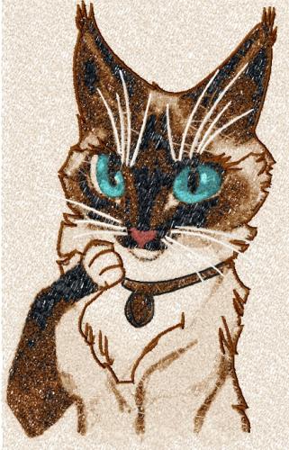 More information about "Kitty lady photo stitch free machine embroidery"