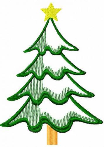 More information about "Christmas tree free embroidery design 6"