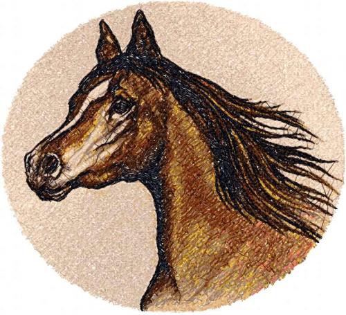 More information about "Horse photo stitch free embroidery design 11"