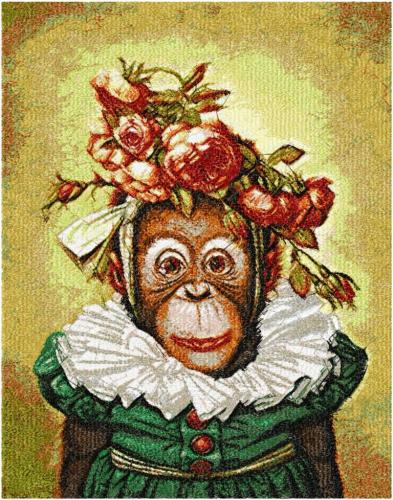 More information about "Monkey photo stitch free embroidery design"