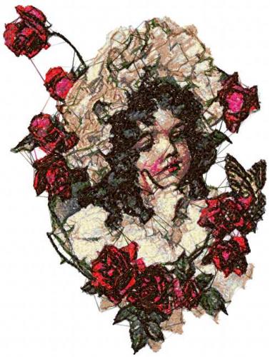 More information about "Retro girl photo stitch free embroidery design"