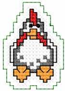 More information about "Rooster cross stitch free machine embroidery design"
