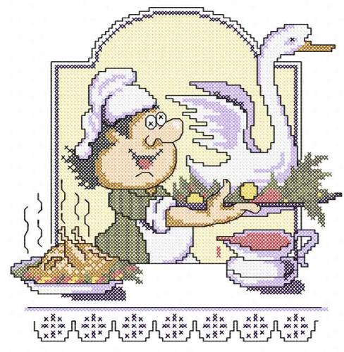 More information about "Chef cross stitch free embroidery design 2"