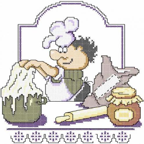 More information about "Chef cross stitch free embroidery design 3"