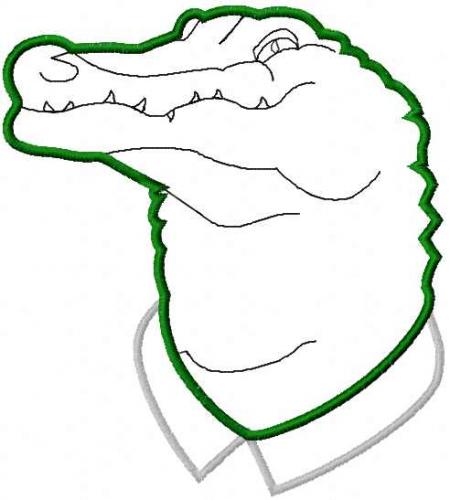 More information about "Crocodile applique free embroidery design"