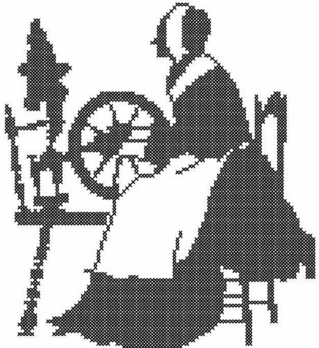 More information about "Distaff cross stitch free embroidery design"