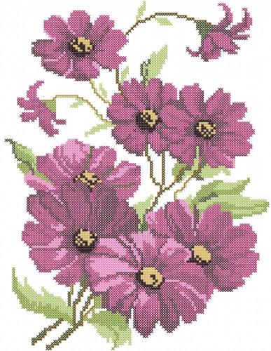 Flower cross stitch free embroidery 110 Cross stitch Machine