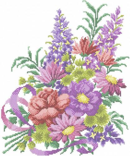 More information about "Flower cross stitch free embroidery 28"