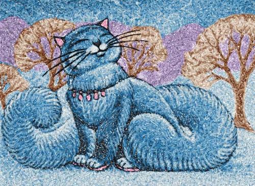More information about "Snow cat photo stitch free embroiery design"