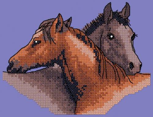 More information about "Two horses cross stitch patter"
