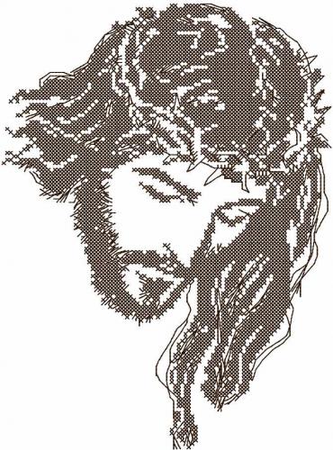 More information about "Jesus Christ cross stitch free embroidery design"
