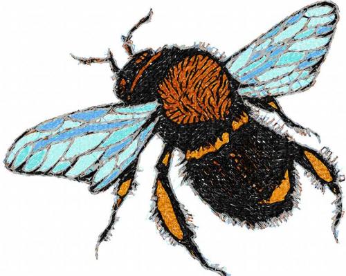 More information about "Bee photo stitch free embroidery design"