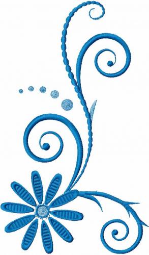 More information about "Blue swirl free embroidery design 32"