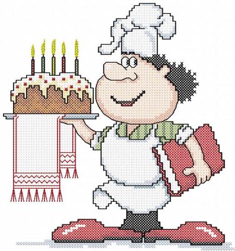 More information about "Chef cross stitch free embroidery design 8"