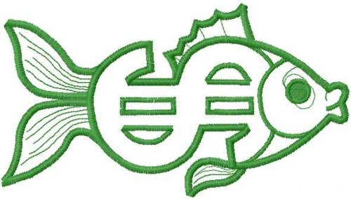 More information about "Dollar fish free embroidery design"