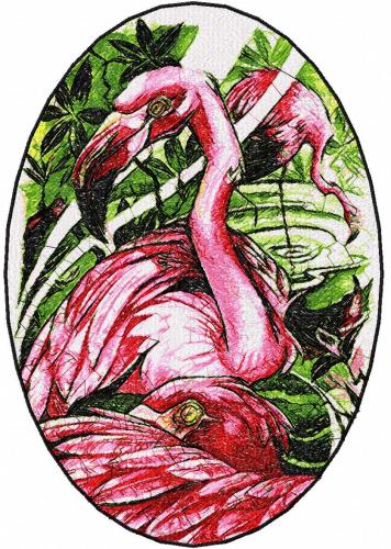 More information about "Flamingo photo stitch free embroidery design 3"