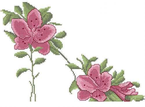 More information about "Flower shoes cross stitch free embroidery design"