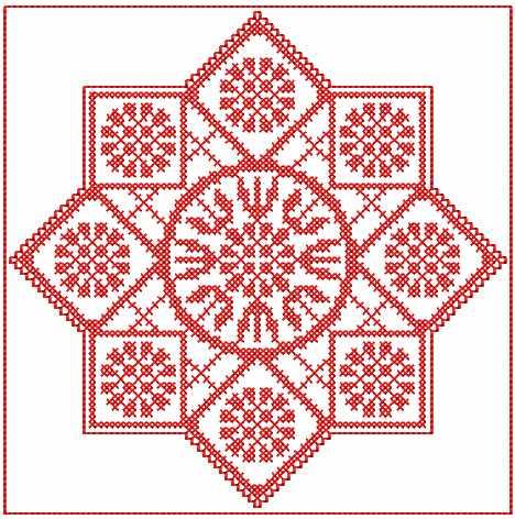 More information about "Star cross stitch free embroidery design"
