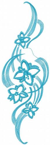More information about "Blue tribal flower free embroidery design 10"