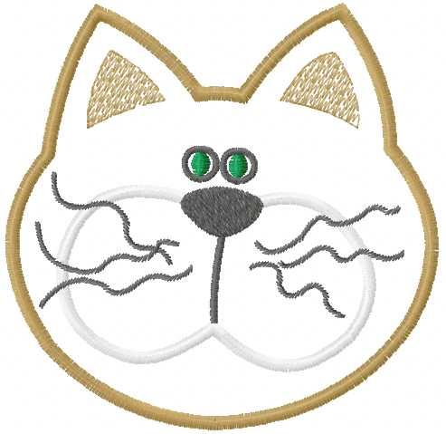 More information about "Cat applique hot placemat free embroidery design"