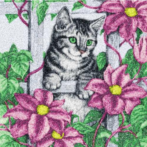 More information about "Cat photo stitch free embroidery design 19"