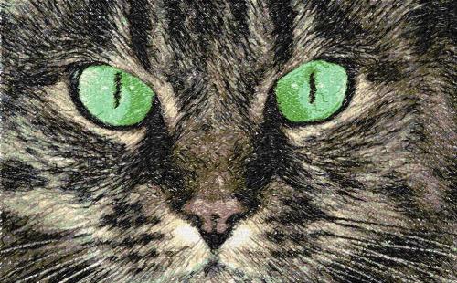 More information about "Cat photo stitch free embroidery design 20"